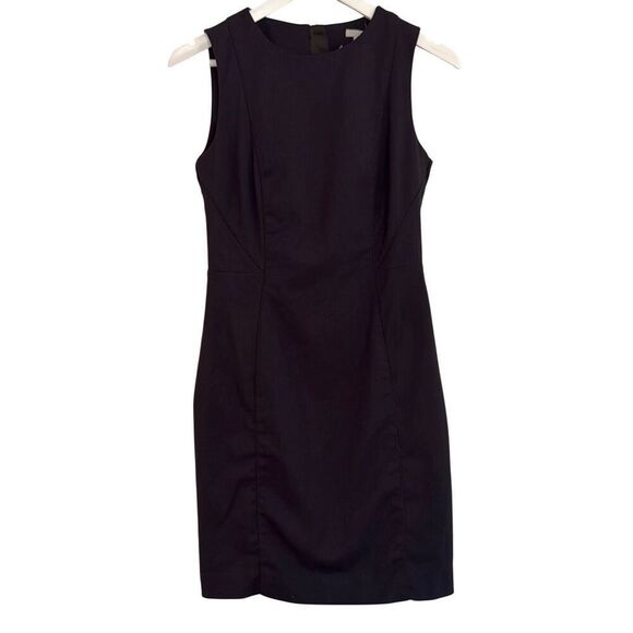 H&M Dresses & Skirts - H&M navy seamed front pencil dress work size 8